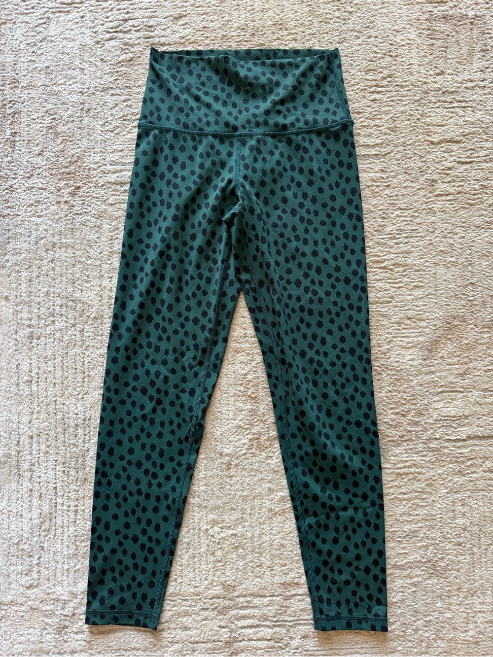 aerie Forest Green Leopard-Print High-Rise Leggings woman’s size small